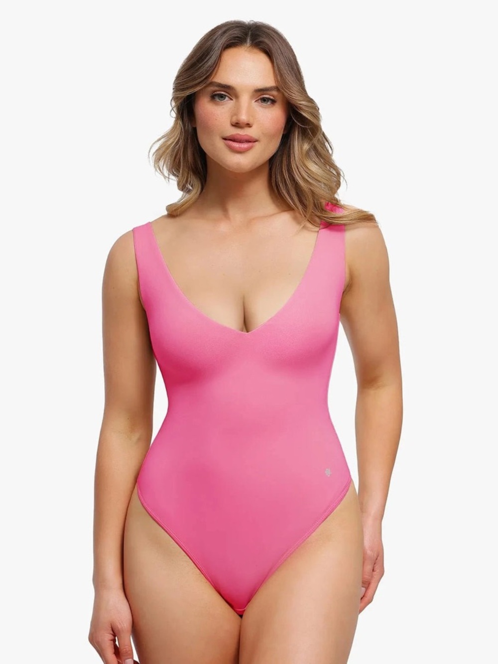 NWT Popilush Elastic Cloud-Touch All-in-One Shaping Bodysuit in Pink